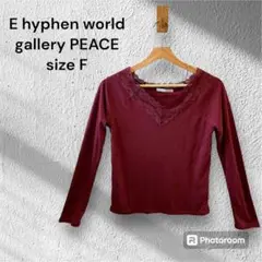 【E hyphen world gallery PEACE 】Vネックレース　F