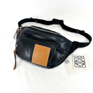 LOEWE ロエベ PUFFY BUMBAG パフィー バムバッグ ボディバッグ ブラック　アナグラムロゴ　 ウエストポーチ ユニセックス