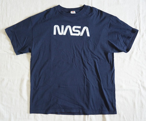 状態良好US古着NASA ロゴTシャツ XL 紺 ネイビー 企業 80s 90s ALSTYLE ビンテージ 半袖 メキシコ製 アメカジ