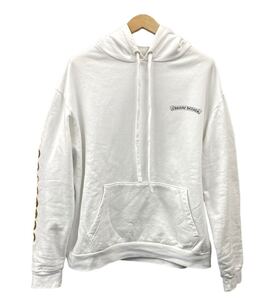 【中古】CHROME HEARTS クロムハーツ Yellow CH Plus Hoodie イエロー CHプラスフーディ プルオーバー パーカー プリント ホワイト L