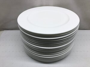 【同梱不可】業務用 BONE CHINA YAMAKA 山加商店 ヤマカ 大皿 白磁 無地 直径約31cm 18枚セット