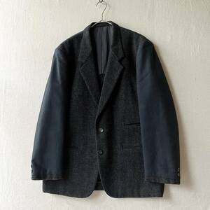 【デカオム】80s COMME des GARCONS HOMME ジャケット / S ウール コットン テーラード 切替し 川久保玲 田中オム 90s O4-09005-91199