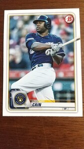 Topps 2020年 Bowman 28 Lorenzo Cain ミルウォーキーブリュワーズ