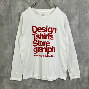 graniph グラニフ ロゴプリント Tシャツ ロンT 長袖 メンズ S 送料無料