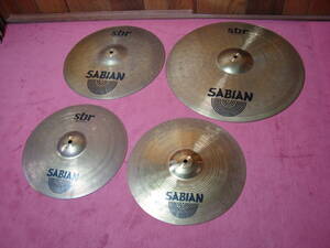 SABIAN セイビアン sbrシリーズ シンバル４枚セット ヒビ無し・割れ無し