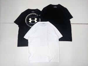 16．アンダーアーマー 速乾 3点 セット UA heatgear 半袖Tシャツ アンダーウェア インナーシャツ トレーニングウェア メンズXL.XXL.LG x806