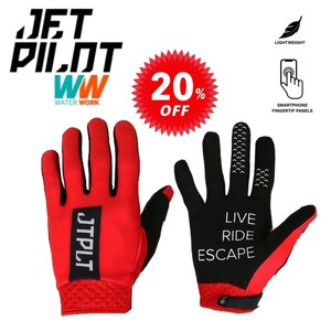 ジェットパイロット JETPILOT グローブ セール 20%オフ 送料無料 RXスーパーライトグローブ JA19305 レッド/ブラック XL マリン 自転車