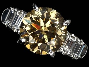 IUL11922SS【1円～】新品仕上【RK宝石】ジュエリーマキ 極上ブラウンダイヤモンド 特大2.165ct 極上脇石クリアダイヤ Pt850 超高級リング