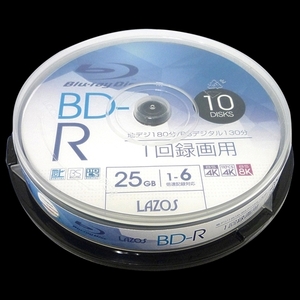 400枚セット(10枚X40個) Lazos BD-R L-B10PX40