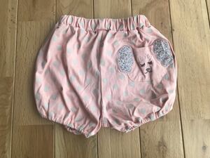 新品 女の子 ベビー 水玉 ショートパンツ カボチャパンツ 犬 95センチ