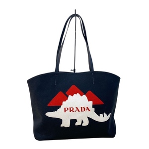 プラダ PRADA プリントキャンバストート 1BG220 キャンバス トートバッグ レディース 中古