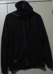 美品　OAKLEY(オークリー)製ENHANCE TECHNICAL FLEECE HOODY JACKET(フルジップパーカー)　Ｍ　黒　461447JP