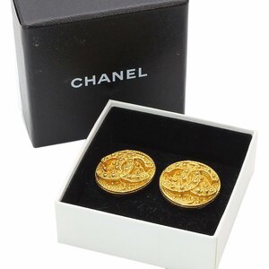 ★D2751 超美品!! シャネル ココマーク ラウンド イヤリング 94A ゴールドカラー CHANEL ヴィンテージ レディース★