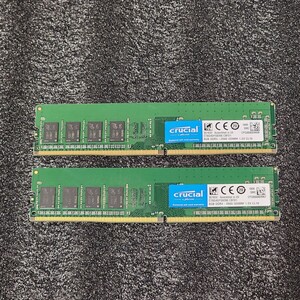 CRUCIAL DDR4-2666MHz 16GB (8GB×2枚キット) CT8G4DFS8266.C8FD1 動作確認済み デスクトップ用 PCメモリ 