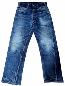 大戦　1940s 鬼ヒゲ FOREMOST PENNEY’S 股リベ　実寸　32×30 501xx Levi’s lee デニム BIG E 66 赤耳