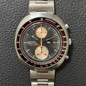 SEIKO セイコー 5 Sports 6138-0011 自動巻き クロノグラフ 黒文字盤 ツーカウンター speed timer スピードタイマー