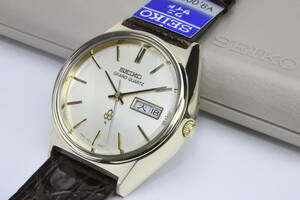 ☆☆☆セイコー最高峰クオーツ １９７６年製 SEIKO セイコー グランドクオーツ CAP GOLD（極厚金張） 紳士腕時計 鰐革ベルト 箱付 極美品