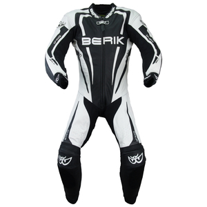MFJ公認モデル BERIK ベリック レーシングスーツ LS1-171334 WHITE 58サイズ(4XLサイズ相当) サーキット ツーリング 【バイク用品】
