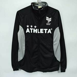 【中古】アスレタ ジャージ ジャケット ジップアップ ストレッチ M ブラック メンズ ATHLETA サッカー