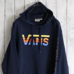 VANS バンズ カラフルカラーブランドロゴ 希少デザイン アームロゴ パーカー