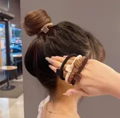 10本セット ヘアゴム 髪ゴム ヘアアクセサリー ロープ風 おしゃれ 可愛い