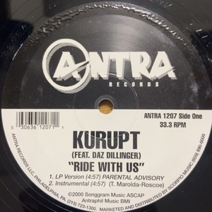 KURUPT RIDE WITH US 12インチ シングル