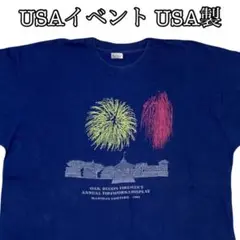 90s USA製 フルーツタグ 企業 イベント navy Tシャツ ビンテージ