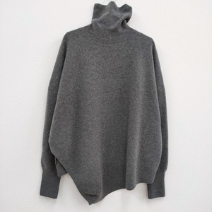 CITYSHOP 23-080-042-7040-3-0 ASYMMETRY TURTLE PULLOVER タートルネック セーター ニット 23AW グレー シティショップ 4-0115T 232144