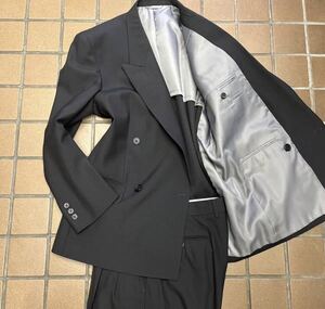 新品【サイズA3 XS★Pierre Cardin礼服】6Bダブルフォーマル ブラックフォーマル メンズスーツ 喪服 冠婚葬祭 ダブルスーツ 1タック 背抜き