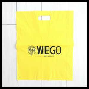 ２枚まで可★WEGO★ウィゴー★ビニール★ショップ袋 ショ袋 ショッパー 大 黄色 イエロー★送料180円*2