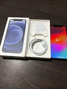 【中古】SIMロック解除 iPhone 12 mini 64GB ブラック SIMフリー 利用制限〇付属品完備 残債無し