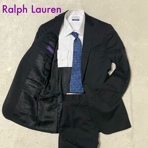 【最高級ライン】 パールプルレーベル ラルフローレン Ralph Lauren Purple Label スーツ セットアップ 黒 ブラック 入手困難 PURPLE LABEL