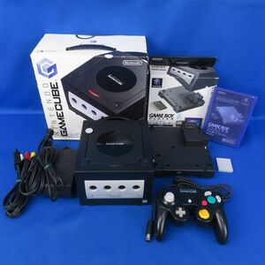 佐百K6895●【《GG》動作品★GAME CUBE(ゲームキューブ)&ゲームボーイプレーヤー&スタートアップディスク セット】任天堂 ブラック