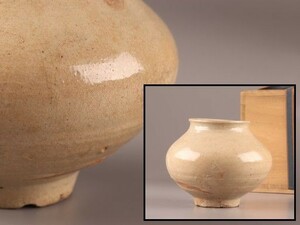 古美術 朝鮮古陶磁器 李朝 白磁 壷 時代物 極上品 初だし品 C2428