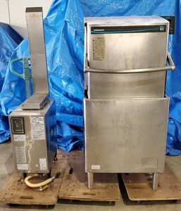 ★☆*4h051 HOSHIZAKI ホシザキ 食器洗浄機 JWE-680B 三相200V 50Hz 2018年製 ガスブースター付 LPガス プロパンガス 業務用 動作保証☆★