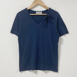 AD2001 robe de chambre コムデギャルソン リボン カットソー 紺 ローブドシャンブル 半袖 カットソー Tee 00s VINTAGE archive 4070276