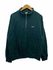 HUF◆CONVERSION ZIP FLEECE/スウェット/L/コットン/グリーン