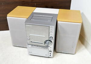 ▲(R610-H79) 現状品 KENWOOD ケンウッド RXD-SV3MD MD/CD/カセット/FM 2006年製 ミニコンポ / LS-SV3-S スピーカー付き 通電OK