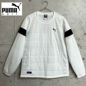 新品21000円★XL★PUMAゴルフ ハイパーストレッチ 軽量保温 中綿プルオーバージャケット 白