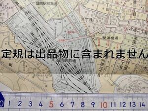 mc03【地図】盛岡市 昭和47年[バス路線バス停名入 鉄道病院 黄金競馬場 松屋 川徳 緑屋 ダイイチデパート 映画館/大映 松竹 日活 中劇 東映