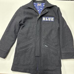 ブルーブルー BLUE BLUE ハリウッドランチマーケット ウール コート wool 日本製 MADE IN JAPAN サイズ1 アウター ブラック メンズ