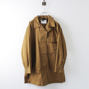 2023SS エムエイチエル マーガレットハウエル MHL WORKWEAR COTTON LINEN ロングジャケット 1/ブラウン系 ブルゾン【2400013848930】