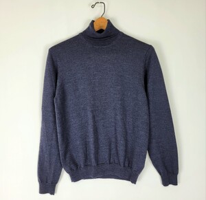 美品 BrooksBrothers EXTRA FINE ITALIAN MERINO タートルネックセーター チャコールグレー S ブルックスブラザーズ ニット ハイネック