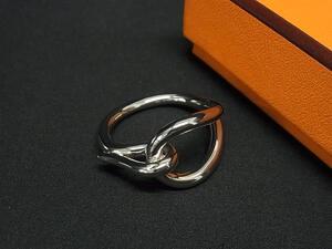 1円 ■極美品■ HERMES エルメス ジャンボ スカーフリング スカーフ留め アクセサリー レディース シルバー系 FK1460