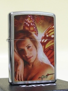 ZIPPO_5060 by Mazzi マッツィ 蝶々 セクシー シルバー レギュラータイプ ジッポー オイルライター 新品 送料無料