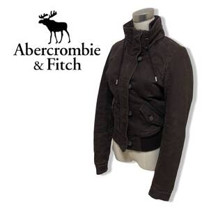 ★Abercrombie & Fitch アバクロ★レディース ジップアップ ジャケット ブルゾン ミリタリー センチネル ダブルジップ size S 管:E:10