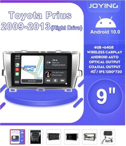 トヨタ プリウス 2009 2013 android 10 carplay 右ハンドル