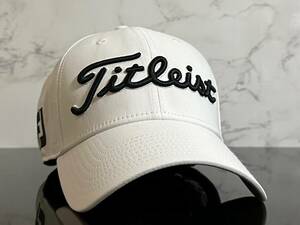 【未使用品】74D 訳あり★Titleist タイトリスト ゴルフ キャップ 上品で高級感のあるホワイトにシリーズロゴとFJロゴ♪《FREEサイズ》