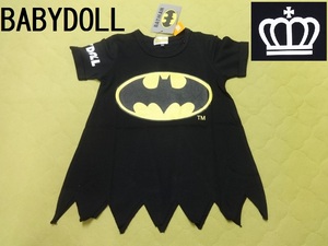 新品 ベビードールTシャツ KIDS【 １００ cm 】BABYDOLL正規品 黒バットマン ハロウィン きもだめし