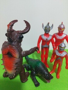 当時物（ポピー）キングザウルスシリーズ５体セット ウルトラ怪獣 ソフビ